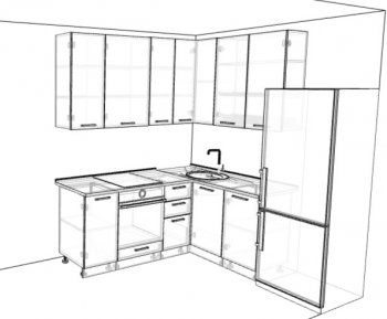 Кухонный гарнитур угловой 2000*1400 мм (Санвут) в Среднеуральске - sredneuralsk.mebel-e96.ru