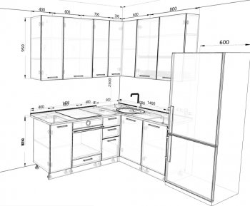 Кухонный гарнитур угловой 2000*1400 мм (Санвут) в Среднеуральске - sredneuralsk.mebel-e96.ru