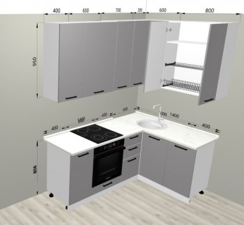 Кухонный гарнитур угловой 2000*1400 мм (Санвут) в Среднеуральске - sredneuralsk.mebel-e96.ru