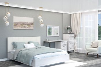 Кровать с подъемным механизмом Шарм (арт.031М1) экокожа Sontex Milk (Диал) в Среднеуральске - sredneuralsk.mebel-e96.ru