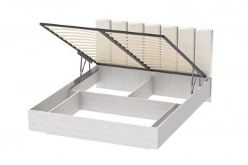 Кровать с подъемным механизмом Шарм (арт.031М1) экокожа Sontex Milk (Диал) в Среднеуральске - sredneuralsk.mebel-e96.ru | фото