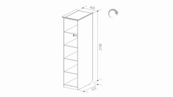 Шкаф-пенал ШиК-1 ( Уголок Школьника 2) в Среднеуральске - sredneuralsk.mebel-e96.ru