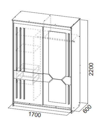 Шкаф-купе №25 1700 мм (СВ) в Среднеуральске - sredneuralsk.mebel-e96.ru