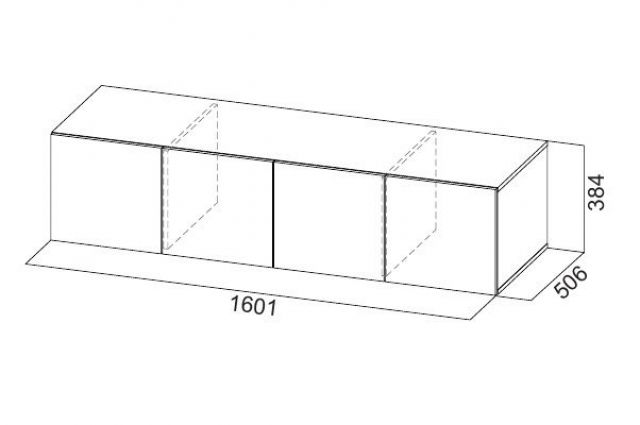 Шкаф 1600 мм ШК-5 с антресолью графит (СВ) в Среднеуральске - sredneuralsk.mebel-e96.ru