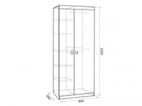 Шкаф 2-х створчатый Энерджи (900) в Среднеуральске - sredneuralsk.mebel-e96.ru