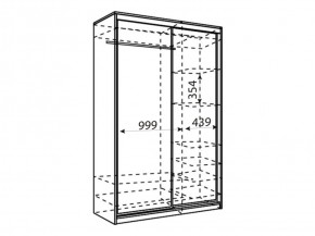 Шкаф-купе Рене 1500 вариант 1 (ЛДСП/ЛДСП) в Среднеуральске - sredneuralsk.mebel-e96.ru