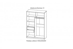 Шкаф-купе ВИКТОРИ-13 Анкор темный в Среднеуральске - sredneuralsk.mebel-e96.ru