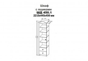 Шкаф-пенал KI-KI 450 мм, ШД450.1 (ДСВ) в Среднеуральске - sredneuralsk.mebel-e96.ru