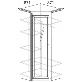 Шкаф угловой Флоренция 641 (Яна) в Среднеуральске - sredneuralsk.mebel-e96.ru