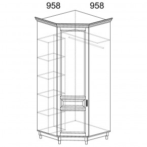 Шкаф угловой Прованс 418 (Яна) в Среднеуральске - sredneuralsk.mebel-e96.ru