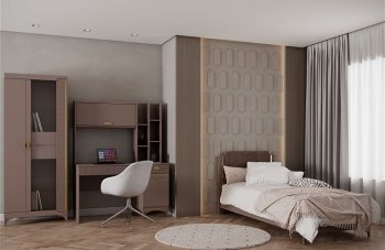 Кровать Сиде 900 мм Мокко (рогожка) (СБК) в Среднеуральске - sredneuralsk.mebel-e96.ru