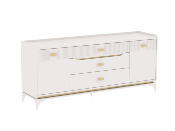 Комод широкий Сиде Белый (СБК) в Среднеуральске - sredneuralsk.mebel-e96.ru