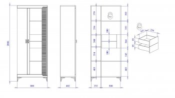 Пенал со стеклом широкий NEW Сиде Белый (СБК) в Среднеуральске - sredneuralsk.mebel-e96.ru