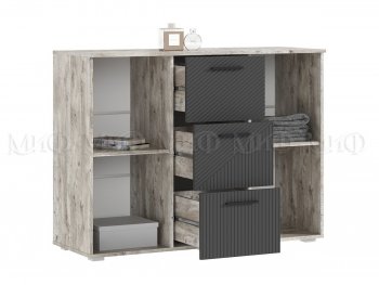 Комод Сильвия, дуб юкон/графит (Миф) в Среднеуральске - sredneuralsk.mebel-e96.ru