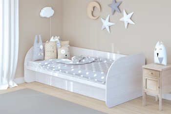 Кровать с подъемным механизмом Сказка, ясень (Зарон) в Среднеуральске - sredneuralsk.mebel-e96.ru