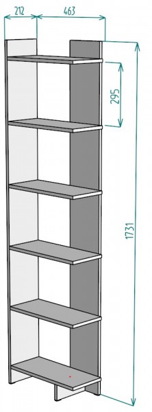 Стеллаж S4 (Белый) в Среднеуральске - sredneuralsk.mebel-e96.ru