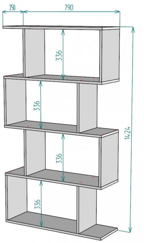 Стеллаж S52 (Белый) в Среднеуральске - sredneuralsk.mebel-e96.ru