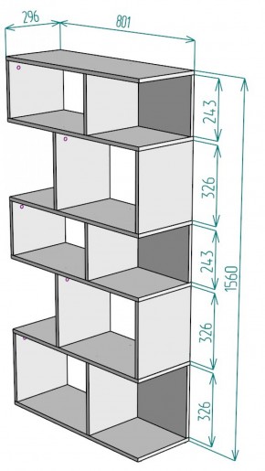 Стеллаж S6 (Белый) в Среднеуральске - sredneuralsk.mebel-e96.ru