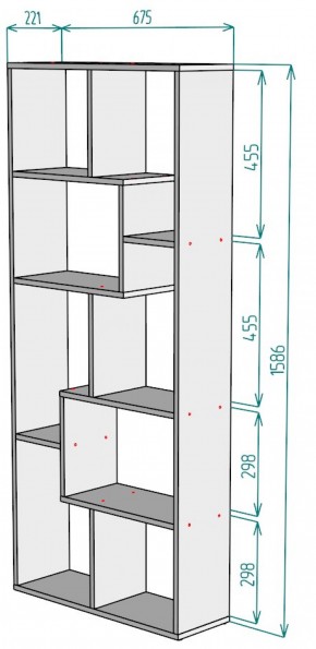 Стеллаж S8 (Белый) в Среднеуральске - sredneuralsk.mebel-e96.ru