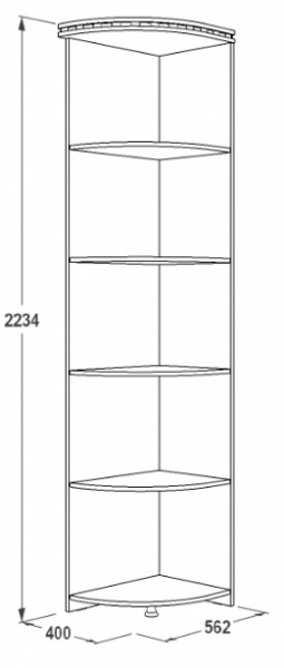 Стеллаж угловой Ольга-13 (400*562) в Среднеуральске - sredneuralsk.mebel-e96.ru