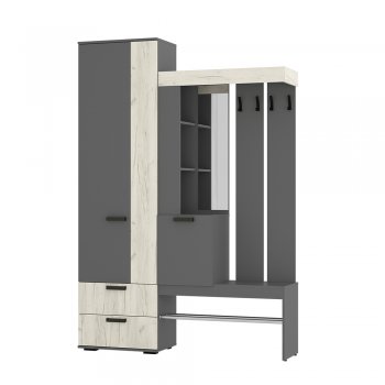 Прихожая Трамп графит/крафт белый (БТС) в Среднеуральске - sredneuralsk.mebel-e96.ru