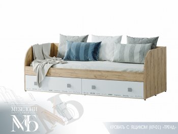 Кровать с ящиками Тренд LIGHT КР-01 (БТС) в Среднеуральске - sredneuralsk.mebel-e96.ru | фото