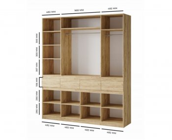 Шкаф 2000 мм Турин ЛДСП крафт серый/кашемир (ВВР) в Среднеуральске - sredneuralsk.mebel-e96.ru