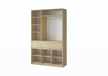 Шкаф 1500 мм Турин крафт/графит (ВВР) в Среднеуральске - sredneuralsk.mebel-e96.ru