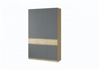 Шкаф 1500 мм Турин крафт/графит (ВВР) в Среднеуральске - sredneuralsk.mebel-e96.ru