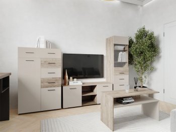 Комод Турин ЛДСП крафт серый/кашемир (ВВР) в Среднеуральске - sredneuralsk.mebel-e96.ru