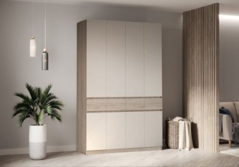 Шкаф 2000 мм Турин ЛДСП крафт серый/кашемир (ВВР) в Среднеуральске - sredneuralsk.mebel-e96.ru