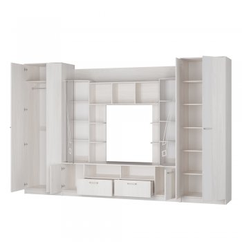 Стенка Венеция ясень белый (БТС) в Среднеуральске - sredneuralsk.mebel-e96.ru