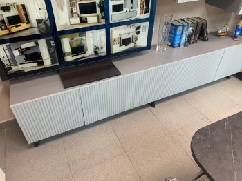 Стенка Сканди МДФ НМ-001 грин грей софт (Стиль) в Среднеуральске - sredneuralsk.mebel-e96.ru