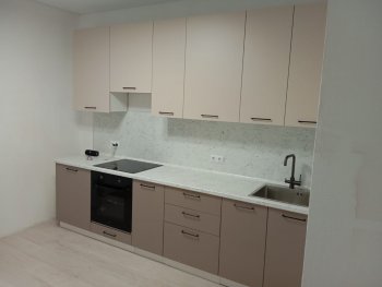 Кухонный гарнитур высокий Латте 3000 мм, Стол. 38 мм в Среднеуральске - sredneuralsk.mebel-e96.ru