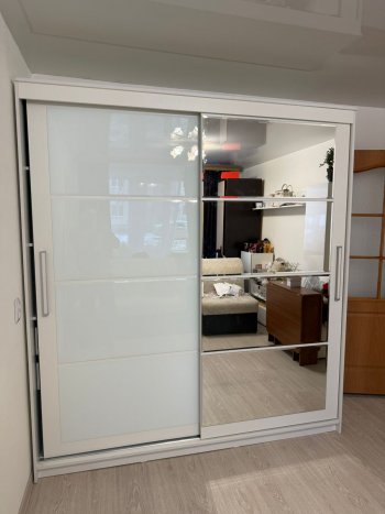 Шкаф-купе Крафт-6 белый ясень 2000 мм (БТС) в Среднеуральске - sredneuralsk.mebel-e96.ru